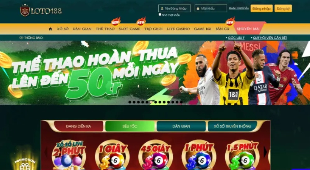 đăng ký là tặng 58k tại Loto188